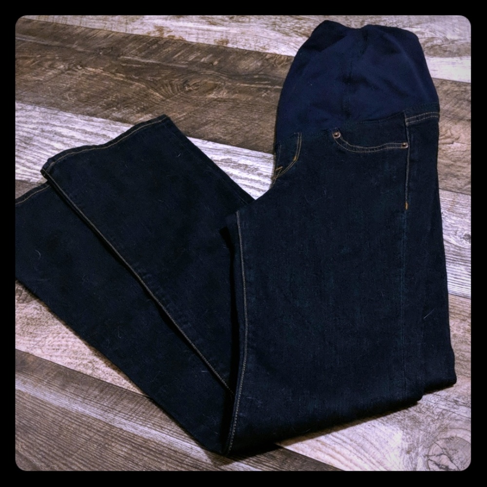 Bell bottom maternity jeans